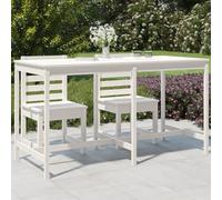 YunCangg Table de jardin blanche en pin massif - 203,5 x 90 x 110 cm - Stable et robuste - Pour extérieur, balcon, terrasse, véranda, jardin d'hiver, facile d'entretien, pliable et extensible