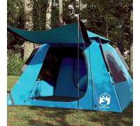YunCangg Tente de camping en dôme pour 4 personnes - Bleu - Avec système de libération rapide - Tente d'extérieur imperméable pour randonnée, trekking, festival - Igloo léger pliable avec protection