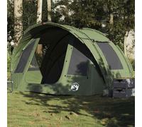 YunCangg Tente de pêche pour 2 personnes - Vert olive - Imperméable - En polyester - Avec revêtement en polyuréthane - 330 x 315 x 176 cm - Légèrement pliable - Coupe-vent - Avec sac de transport