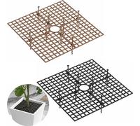 Yunchu Online Grille de pot de fleurs - Couverture découpable - Grille de protection pour plantes - Carré - Protection du sol jusqu'à 30 cm de diamètre - Protection pour pot de fleurs pour enfants et