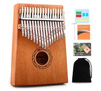 YUNDIE Mbira Piano à pouce Kalimba portable avec marteau d’accordage et instructions, instrument de musique à offrir aux enfants/adultes/débutants/professionnels, 17 touches (marron)