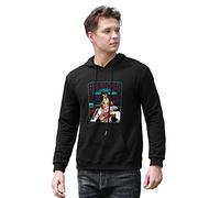 YUNDONG Men's Dua Lipa - Future Nostalgia - Artist Printed Hoodies Long Sleeve Pullover Loose Hoody Sweatershirt Black S