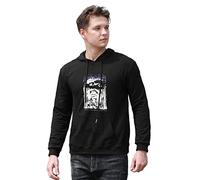 YUNDONG Men's Records Woods of Ypres - Woods 5 Grey Skies and Electric Light Printed Hoodies Long Sleeve Pullover Loose Hoody Sweatershirt Black M