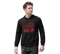 YUNDONG Men's Tricky Maxinquaye Vinyl CD Cover Printed Hoodies Long Sleeve Pullover Loose Hoody Sweatershirt Black M