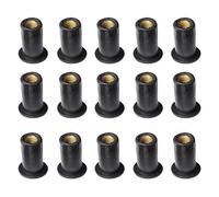Yundxi Lot de 15 M5 écrous en caoutchouc pour Kayak écrou en Caoutchouc avec insert en laiton, 5mm/0,2in