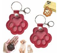 YUNFAN 2pcs Dog Hair Collector Keychain,Charm Memorial Storage Box,Cat Hair Collector Keychains,Pet Fur Keepsake Keychain,Portable Pet Hair Storage,Leather Keychains,Cute Dogs Paw Pendant Hanging(G)