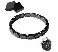 YUNFAN Bracelet En HéMatite Hemios,Bracelet En HéMatite Hemys Pour Homme,Incarner La RéSilience Et La Vitalité,Retrouver Confiance Et S'Affirmer,Cadeau Pour Papa,Mari,Petit Ami(A)