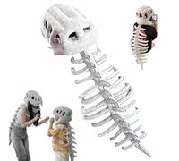 YUNFAN Costume Squelette Dinosaure,3d Costume Dinosaure Spinosaurus En Peluche,Squelette Colonne VertéBrale Costumade,Costum Cosplay RéAliste Pour Halloween,Couvre-Chef Squelettes Amusant(Grand)