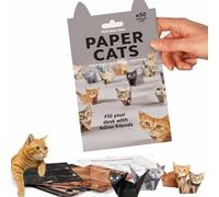 YUNFAN DIY Paper Cats,50pcs 3D Origami Kit,Sheets DIY Origami Paper to Fold Cute Cat Figures,Creative Origam Animal Kit,Fun Craft Activity for Adults,Desk Decoration & Gift for Pets Lovers (A)
