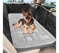YUNFAN Dog Car Seat Cover for Back Seat - Soft Backseat Pet Bed Mat,Dog Non-Slip Cover Protector,Washable Thick Automotive Scratch Resistant Cushion,for Truck SUV Van Interior Accessories(Gray)