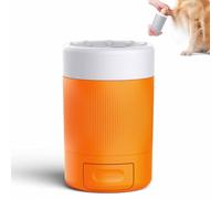 YUNFAN Dog Paw Healthy Semi Automatic Cleaner,Pet Foot Washer Portable,360° Pet Paw Washing Cup,Foot Cleaning Machine for Small, Medium Dogs/Cats (Orange)