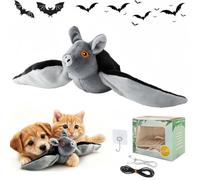 YUNFAN Flying Bat Dog Toy,Flapping Wing Interactive Toy for Dog & Cat,Vivid Chirping,3 Modes,Rechargeable Bat Toys,Halloween Cat Exercise Toys,for Indoor Kittens to Chase Bite Chew and Kick