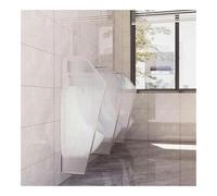 YUNFANOZ Cloison de Toilette Paroi De SéParation D'Urinoir, avec Bordure métallique, Design Semi-Transparent, for lieux publics(Silver,2PCS)