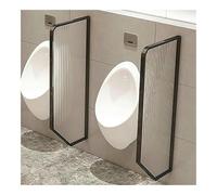 YUNFANOZ Cloison de Toilette Paroi De SéParation D'Urinoir, Écran de Protection translucide for écoles et lieux publics(Black,2pcs)
