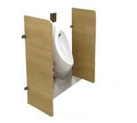YUNFANOZ Paroi de Séparation pour Urinoir Cloison d'urinoir Fixation Murale Durable, for centres commerciaux/lieux publics(Wood Color,2pcs)