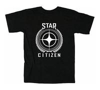 YUNFU Fan Tshirt Star Citizen Space MMO MMORPG Robert Space Industries Rsi Black M