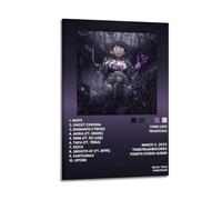 YUNG LIXO TRASHTALK Couverture de l'album signée limitée, couverture d'album de musique, chanteuse pop, hip-hop, rap et vedette, décoration murale sur toile pour fille et garçon, adolescent, cadre 50