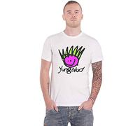 YungBlud T Shirt be Happy Face Logo Nouveau Officiel Hommes Blanc, Wit, XXL
