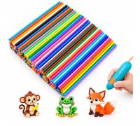 Yungden 250 Pièces Recharges de Filament Stylo 3D pour 3Doodler Start+ | 25 Couleurs 2.5mm P asse Température D'impression Recharge Crayon 3D, Ne Convient pas aux Autres Crayons d'impression 3D