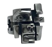 YUNGLOO Bague en alliage unique symbolisant la complexité intérieure - Convient pour les fêtes et les expositions d'art - Bijoux tendance en alliage