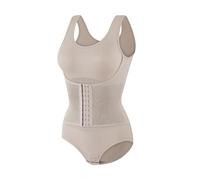 YUNGLOO Body gainant sans couture pour femme - Couverture complète - En nylon respirant et invisible, abricot, 3XL