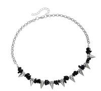 YUNGLOO Collier chaîne épissée gothique punk à longueur réglable pour les amateurs de styles alternatifs