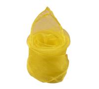 YUNGLOO Écharpe carrée tendance des années 50 multicolore élégante pour cheveux accessoire de cou léger et transparent pour fête, jaune, taille unique