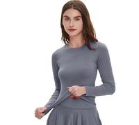 YUNGLOO Haut d'entraînement en nylon doux très élastique et confortable pour les étirements quotidiens, les pilates, les activités athlétiques, tenue de gym tendance pour femme