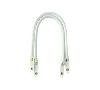 YUNGLOO Poignées de rechange réglables en polyuréthane de 47 cm avec boutons-pression sécurisés, multi-usages pour le travail, les trajets quotidiens, sac à main en polyuréthane, blanc, One Size