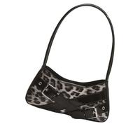 YUNGLOO Sac à main rétro pour femme - Sac à main assorti aux aisselles - Imprimé léopard - Pour le quotidien - Sac à main pour femme - Imprimé léopard, gris, One Size