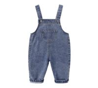 YUNGLOO Salopette en jean pour enfants facile à laver, coutures renforcées, sangle réglable, pantalon porte-jarretelles pour un usage quotidien élégant pour enfants, bleu, 110 cm
