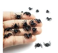 YUNHENTONG Araignée Halloween, 20 PCS Petite Araignée Halloween, Araignée Plastique Réaliste, Réaliste Fausse Araignée, Decoration Halloween Araignée, Accessoires de Farce Halloween