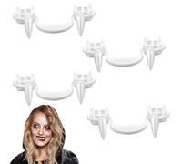 YUNHENTONG Dent de Vampire Halloween, 4 Paires Canine de Vampire Retractable Crocs de Vampire Réutilisables Fausses Dents Vampire pour Enfants et Adultes Fête d'halloween Jeu de Rôle Accessoires