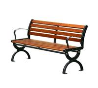 YUNHEST Banc À Structure en Fonte De 150 Cm, Dossier en Bois Anticorrosion, Couleur Bois Noyer, Banc De Parc Extérieur Résistant À La Pluie Et Au Soleil.(150 * 51 * 73cm)