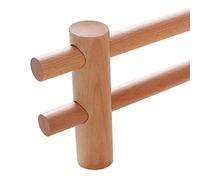 YUNHEST Tringle à Rideaux Double Romaine Robuste, Rail à Rideaux Rond en Bois Massif, 100-320 cm, Montage latéral perforé et Montage supérieur for fenêtres et Portes.(300cm(118.1in))