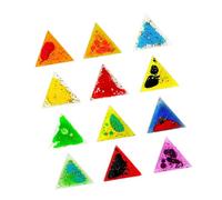 Yunhgft 12 Pièces Jouets Sensoriels Gel Souple Jouets Apaisants Mouvement Liquide Enfant Matériau Résistant pour Enfants Adapté Aux Cadeaux et Activités Scol, Triangle