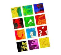 Yunhgft 12 Pièces Jouets Sensoriels Gel Souple Jouets Apaisants Mouvement Liquide Enfant Matériau Résistant pour Enfants Adapté Aux Cadeaux et Activités Scol, CarrÉ