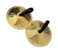 Yunhgft 2 Pièces Cymbales Doigt Instrument Percussion Accessoires Musique avec Sangle Élastique Vif Adaptées pour Danse Orientale Fête Enfant Éducation, 2 Pièces