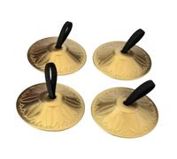 Yunhgft 2 Pièces Cymbales Doigt Instrument Percussion Accessoires Musique avec Sangle Élastique Vif Adaptées pour Danse Orientale Fête Enfant Éducation, 4 Pièces