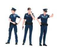 Yunhgft 3 Figurines de Policiers à L'échelle 1:18 pour La Décoration de Micro-scènes, Figurines Miniatures D'agents pour Dioramas, Accessoires pour Ma