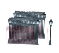 Yunhgft 30 Pièces Lampadaire Modèle Miniature Lampes Chemin Fer Décor Cour Artisanat Pp Adapté pour Scène Photographie Décoration Maison, 60 Pièces