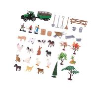 Yunhgft 49 Pièces Figurines de Ferme Jouet Éducatif Réaliste Collection D'Animaux et Ensemble de Jeu Miniature Du Monde Rural Adapté pour Les Cadeaux et La D, 49 Pièces