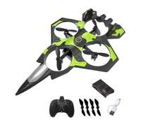 Yunhgft Avion Télécommandé avec Aile Fixe Jouet Avion Radiocommandé Planeur Télécommandé Avion de Chasse Rc PP Anti- Fonction 360° Leds Lumineuse, Noir