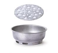 Yunhgft Bac à charbon en métal pour barbecue charbon - Panier robuste pour une gestion optimale du charbon bois, Moyen (diamètre 21cm)