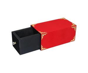 Yunhgft Boîte à Tiroir Magique En Bois pour Outil Accessoire Magicien Disparition Scène Comédie Adapté Aux Hommes Femmes Animation Performance Cade, Rouge 28x15x12.5cm
