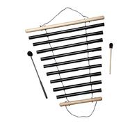 Yunhgft Carillon à Vent Méditation Percussion Relaxation Instrument Musical Neuf Tons Métal Cloche Rotative Sons Harmonieux Adapté pour Espace Enseignemen, Noir