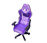 Yunhgft Chaise de Jeu Miniature à Dossier Haut avec Accoudoirs et Repose-tête Modèle pour Bureau D'Ordinateur Mobilier pour Maison de Poupée Matériau PP Adapt, Violet