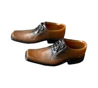 Yunhgft Chaussures Habillées à L'échelle 1/6, Accessoires de Costume pour Poupée, élégantes Chaussures Rétro à Bout Carré pour Figurines Articulées de 30, Brun