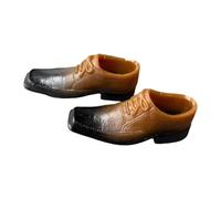 Yunhgft Chaussures Habillées à L'échelle 1/6, Accessoires de Costume pour Poupée, élégantes Chaussures Rétro à Bout Carré pour Figurines Articulées de 30, Brun Noir