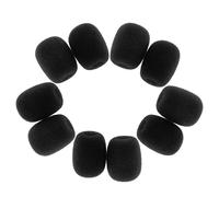 Yunhgft Ensemble de 10 en Mousse pour : Bonnette Anti-Vent, Réduction du Bruit et Protection Contre Les éclaboussures, Idéal pour Les S, Noir